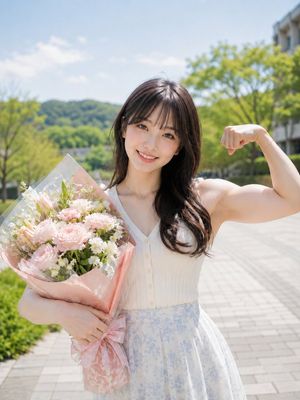Flower Bouquet and Bicep Flex