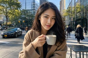 New York Street Coffee Portrait