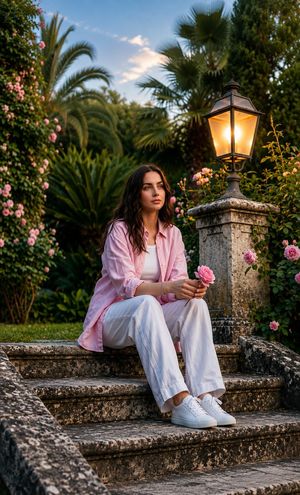 Garden Stone Steps Portrait