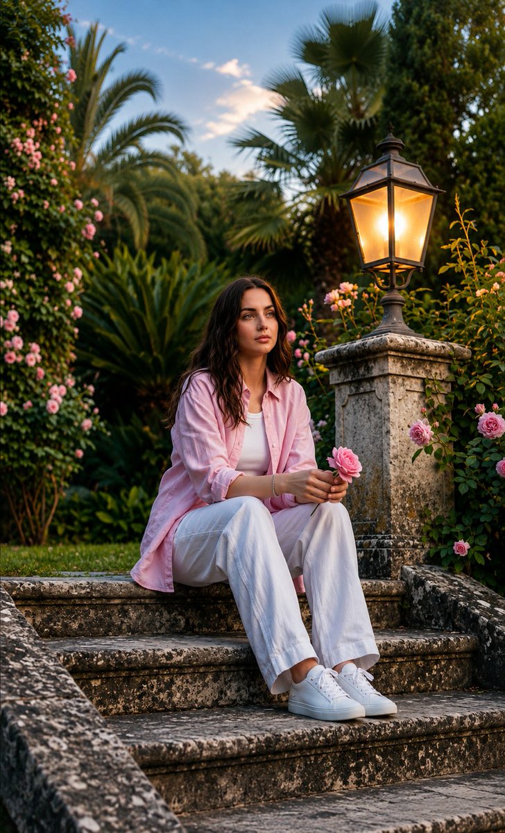 Garden Stone Steps Portrait