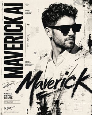 Monochrome Streetwear Editorial Poster
