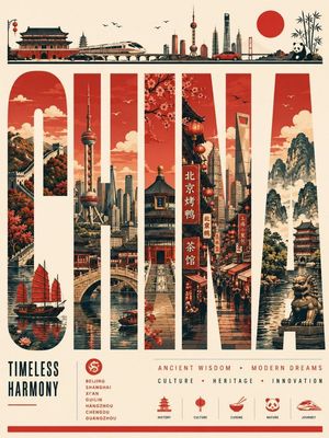 Vector Country Travel Poster