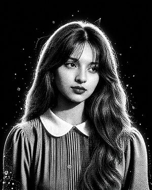 Monochrome Halftone Portrait