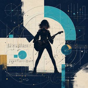Abstract Rock Guitarist Album Art