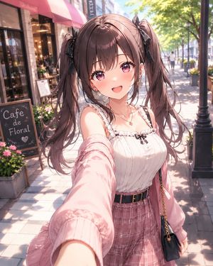 Anime Cafe Selfie Girl