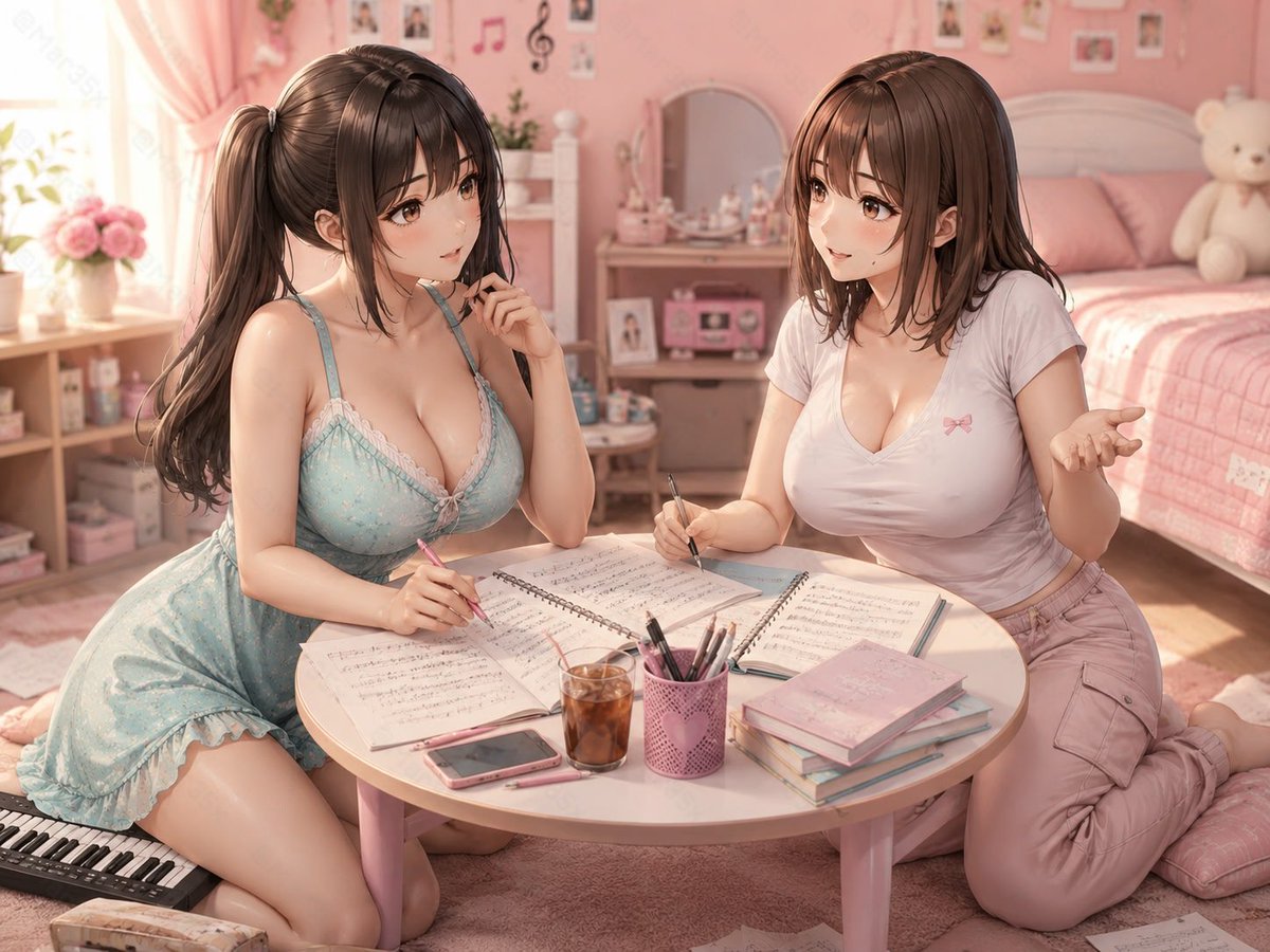 Anime Girls Composing Music