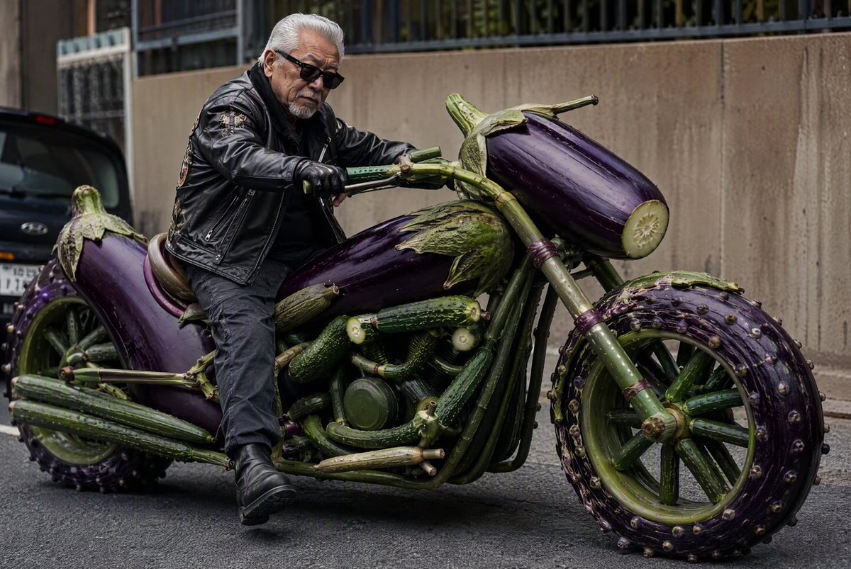 Vegetable Spirit Horse Motorcycle