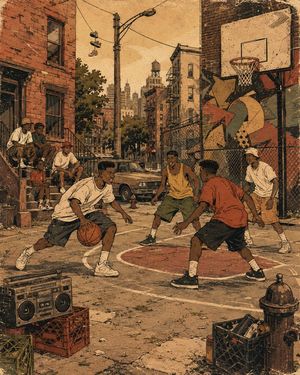 Retro 90s Urban Album Art