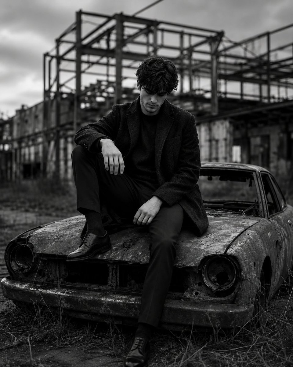 Cinematic Urban Decay Fashion Portrait