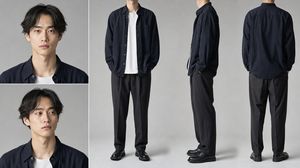 Modern Male Character Reference Sheet