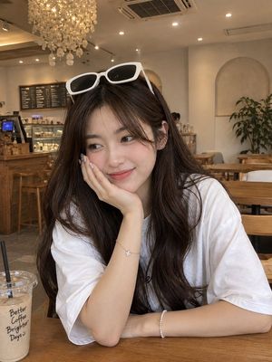 Playful Cafe Candid Portrait