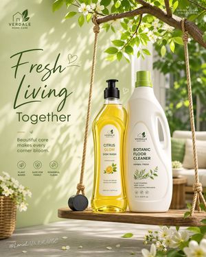 Cleaning Product Commerical with Doodle Art