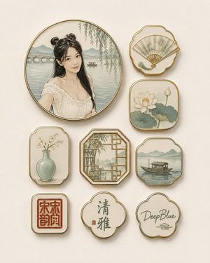 Song Dynasty Enamel Badges