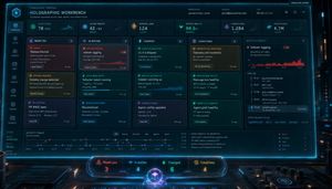 Holographic Sci-Fi Operations Dashboard
