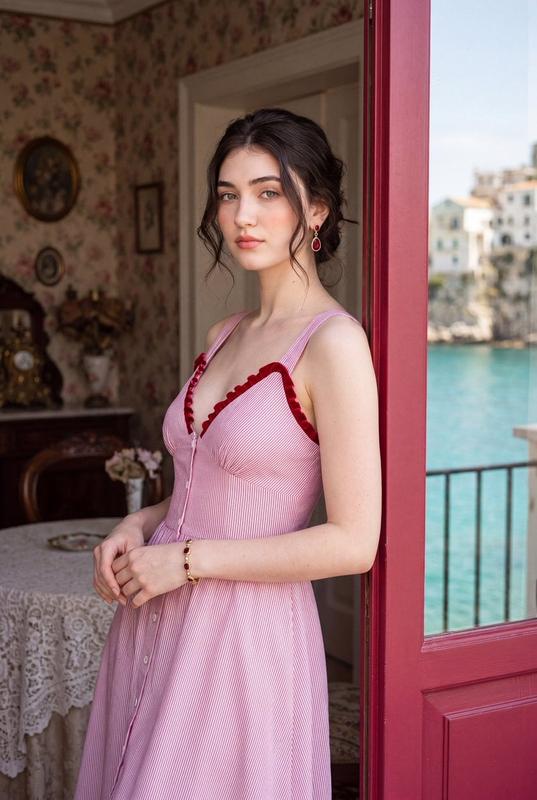 Italian Coastal Villa Balcony Editorial