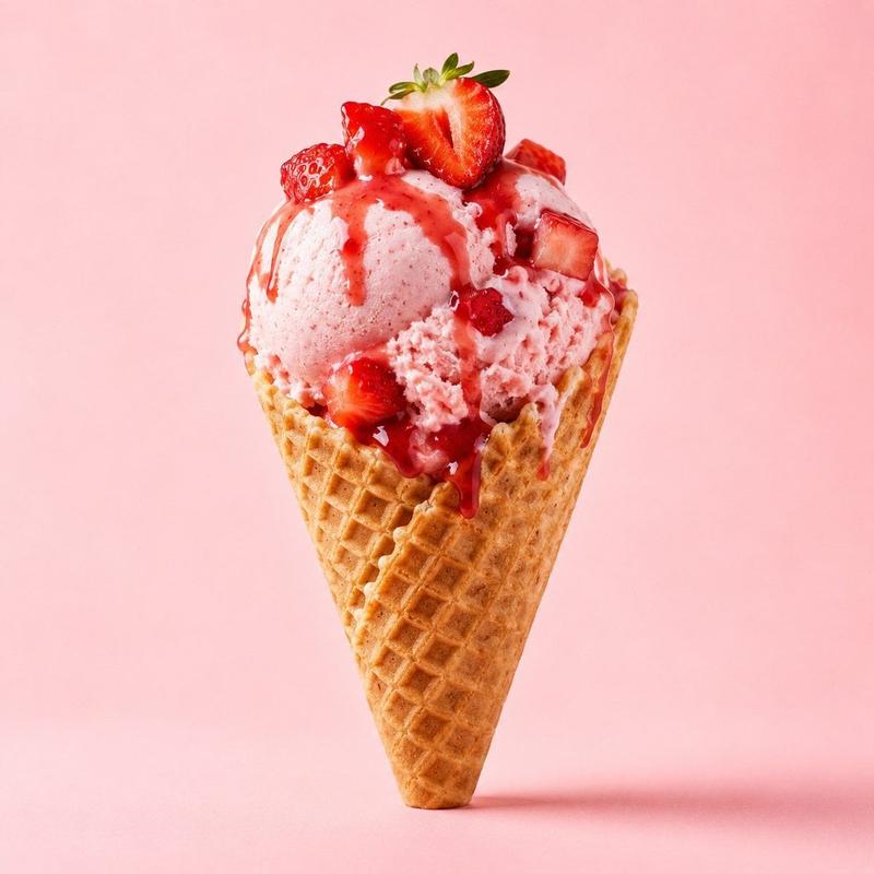 Strawberry Ice Cream Commercial Infographic