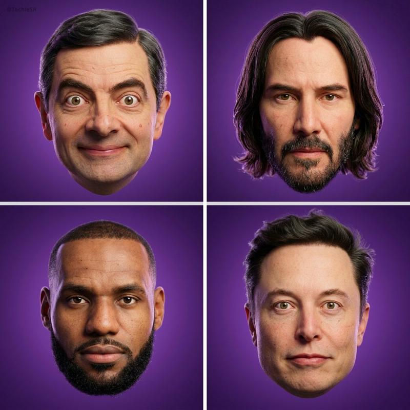 Purple Cinematic Stylized 3D Head