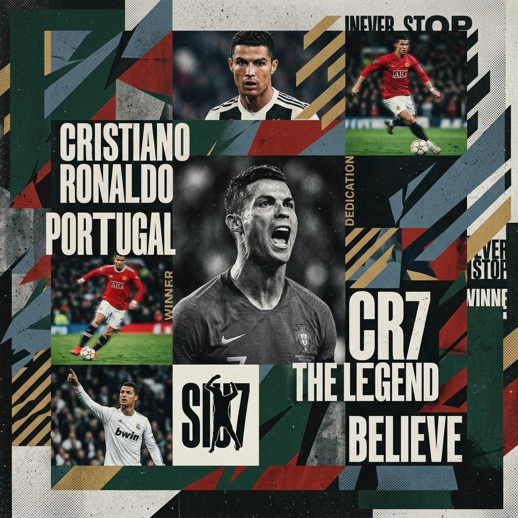 Modern Maximalist Sports Collage