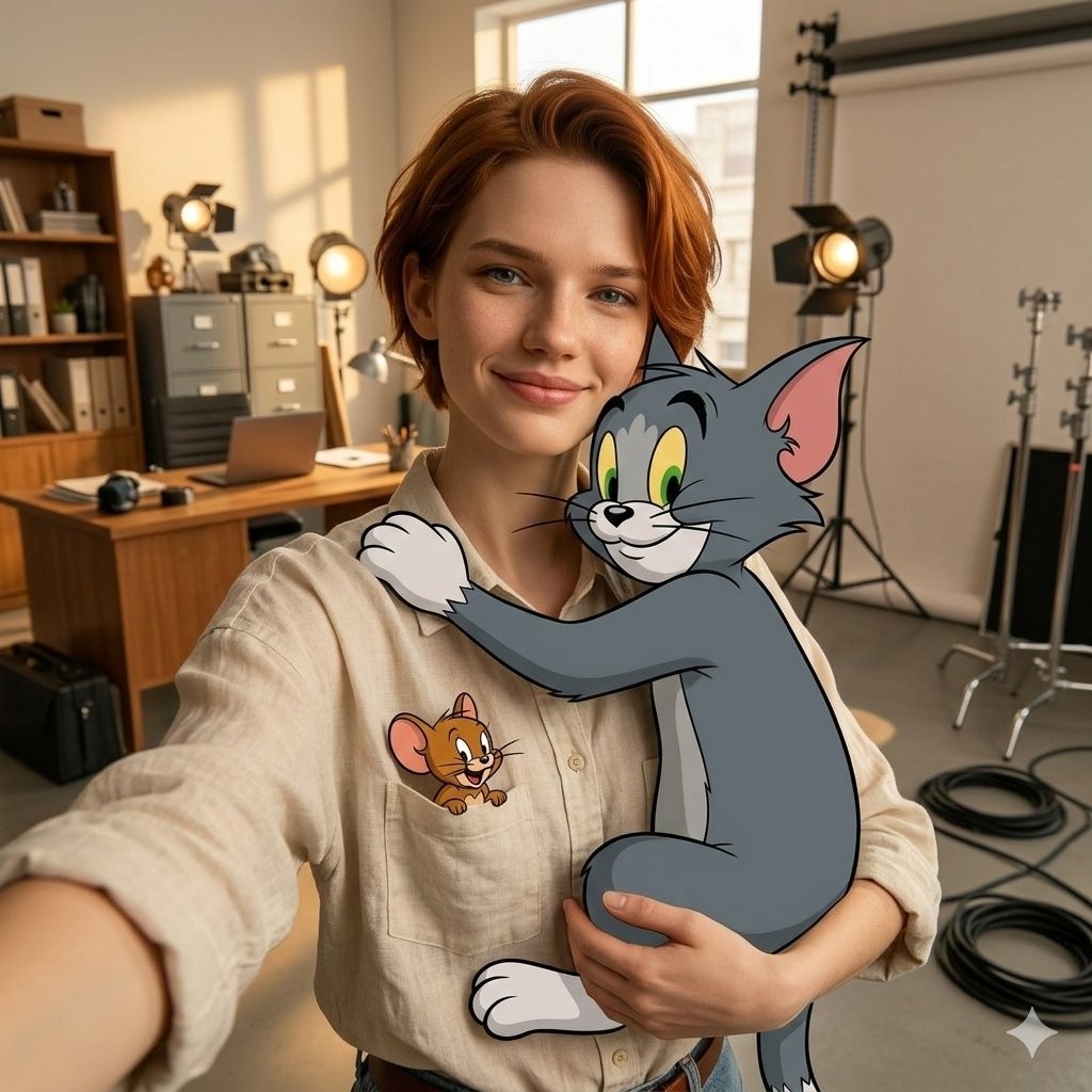 POV Selfie Hugging Tom