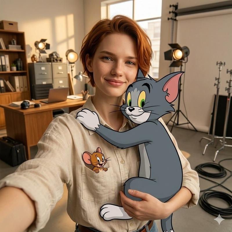 POV Selfie Hugging Tom