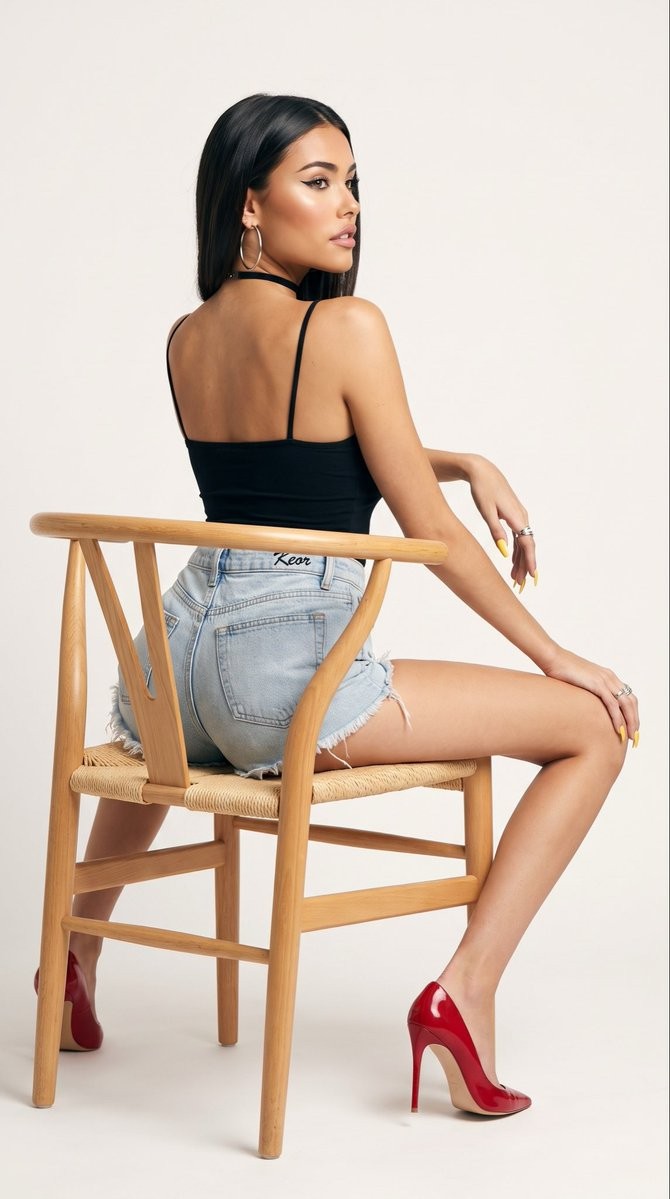 Studio Editorial Denim Fashion Portrait