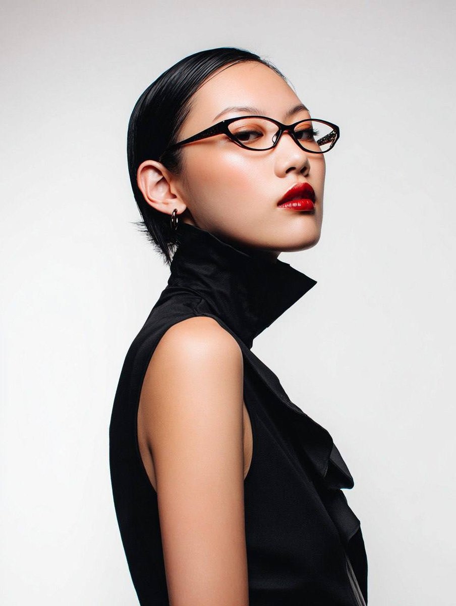 Avant-Garde Asian Fashion Model