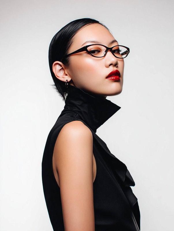 Avant-Garde Asian Fashion Model