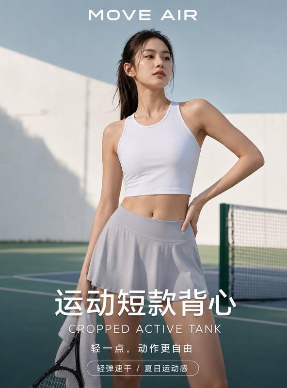 Tennis Court Activewear Fashion Poster