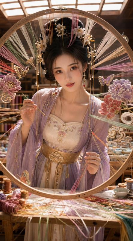 Oriental Embroidery Workshop Artistic Portrait