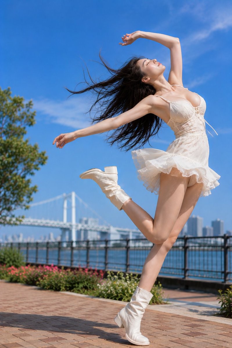 Dynamic Jumping Summer Portrait