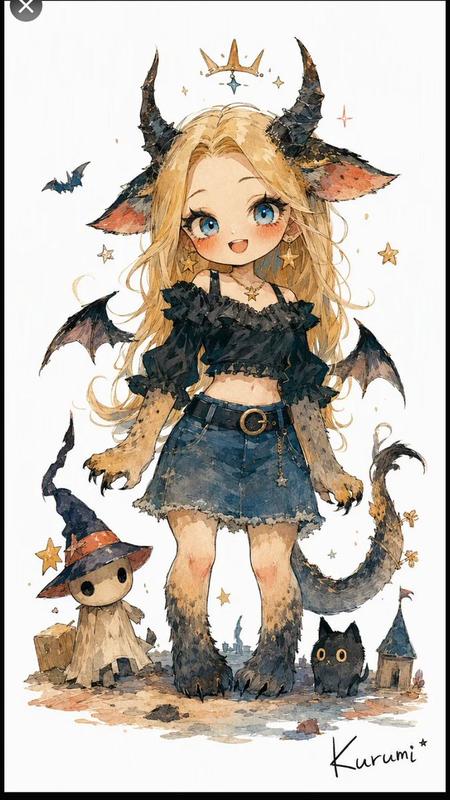 Chibi Chimera Demon Girl