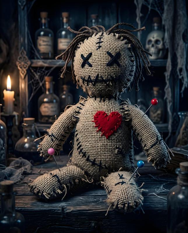 Stitched Burlap Voodoo Doll