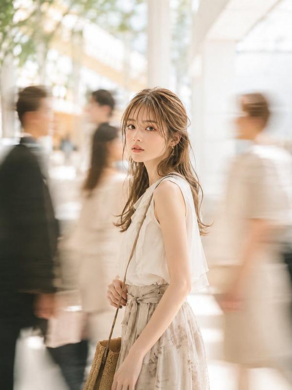Indoor Passage Portrait with Motion Blur