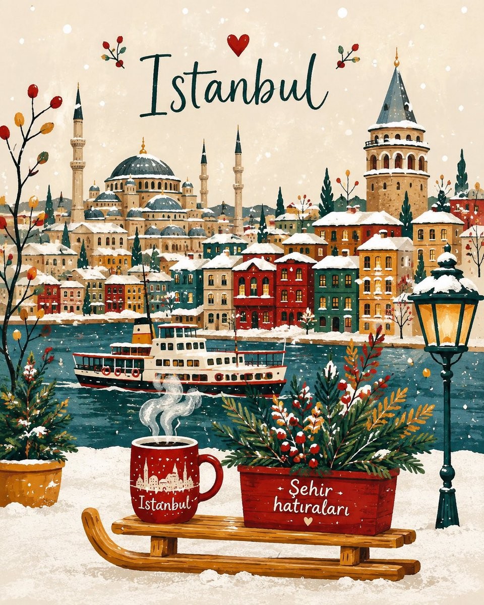 Whimsical Winter Storybook Illustration