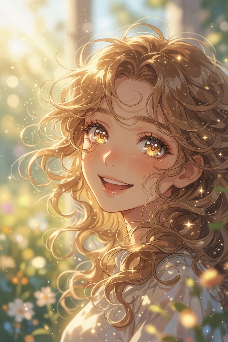 Golden Garden Anime Portrait