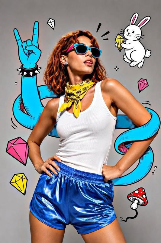 Graffiti Doodle Fashion Portrait