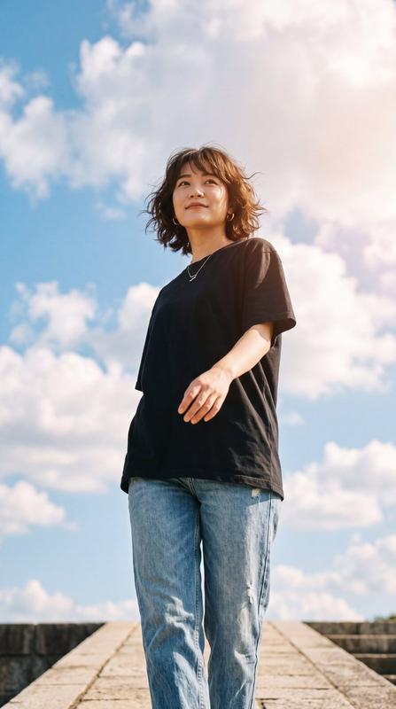 Low Angle Fashion Portrait