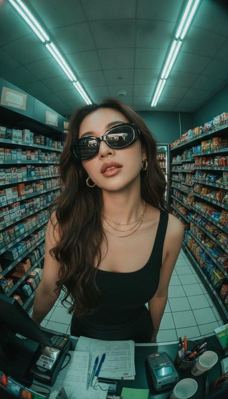Fisheye Convenience Store Portrait