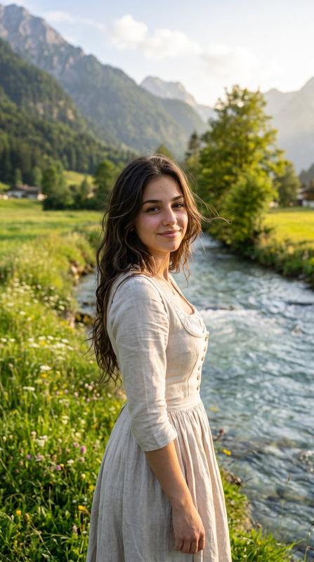 Cinematic Village Girl Portrait
