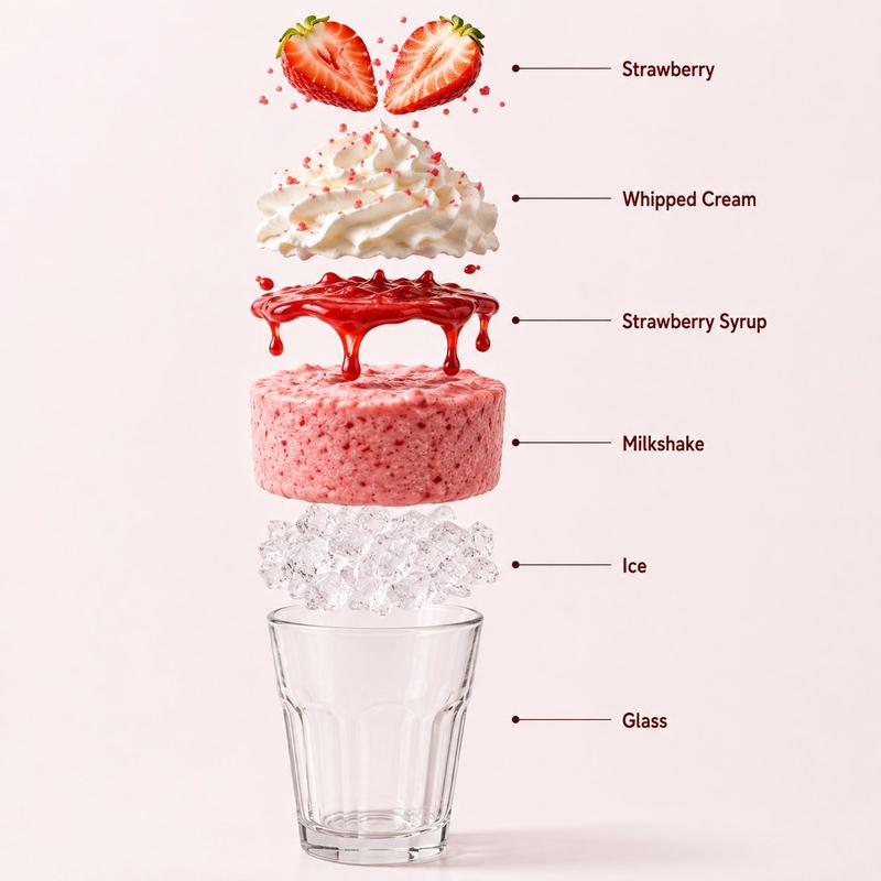 Strawberry Milkshake Product and Infographic