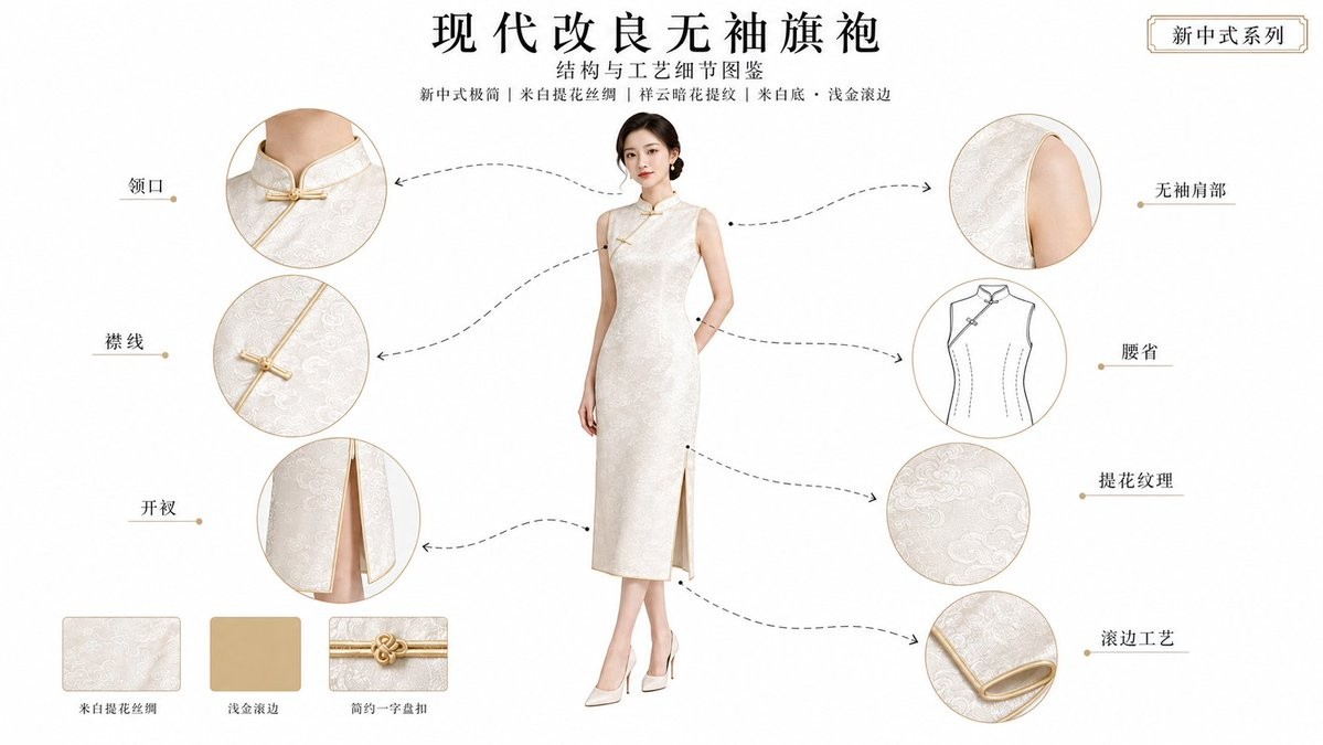 Qipao Design & Craft Infographic