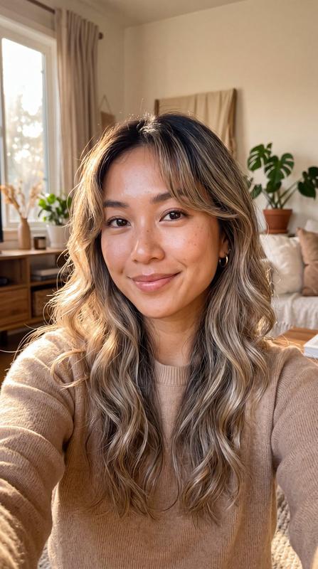 Balayage Hair Golden Hour Portrait