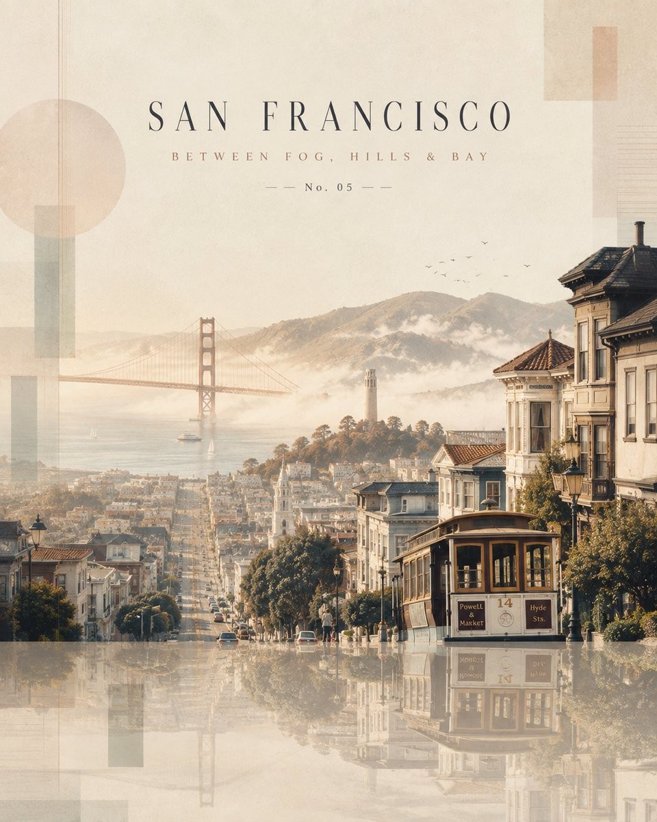 Contemporary Editorial Travel Artwork Template