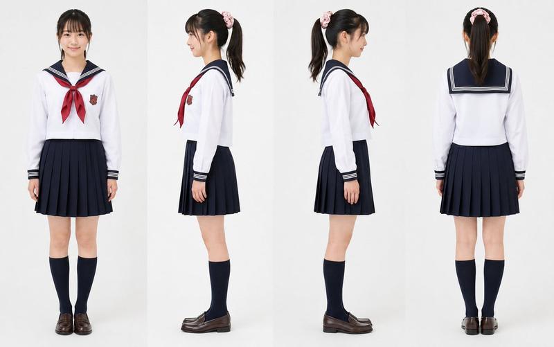 Japanese Schoolgirl Uniform Reference Sheet