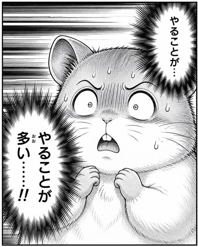 Panicked Hamster Manga Panel