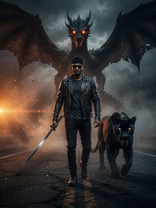 Dragon Highway Action Poster