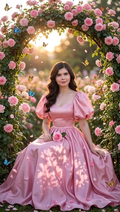 Rose Arch Ball Gown Portrait