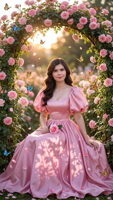 Rose Arch Ball Gown Portrait