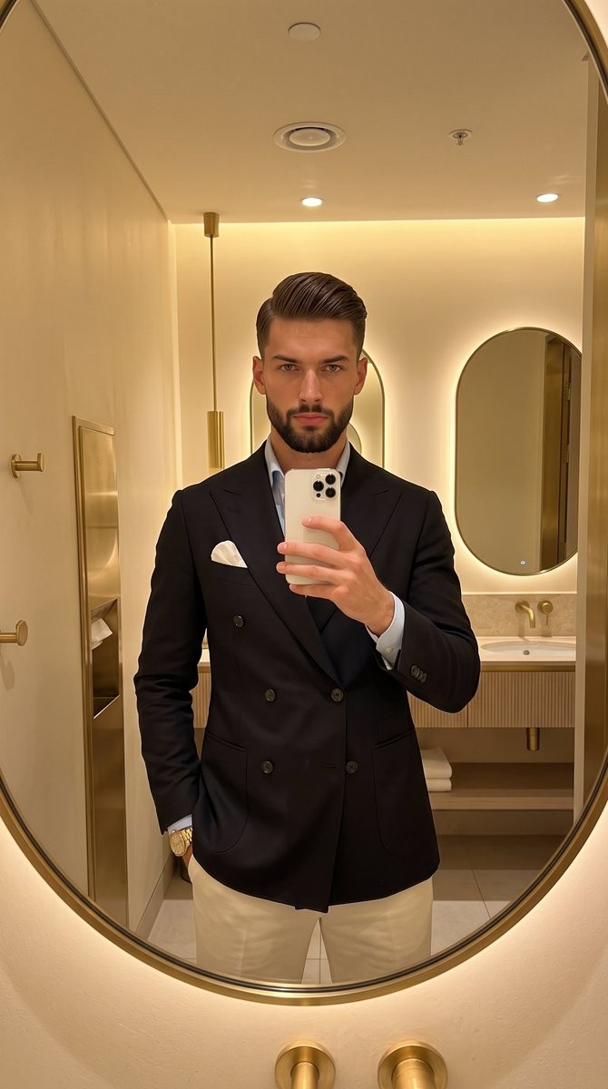 Gentleman's Editorial Mirror Selfie