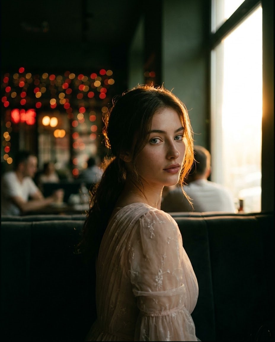 Nostalgic Cafe Film Portrait